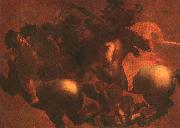  Leonardo  Da Vinci The Battle of Anghiari oil on canvas